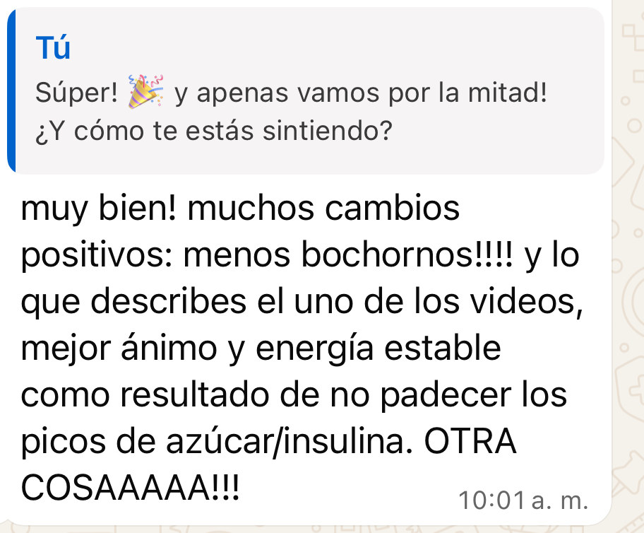 Testimonio de mentorada de PlanGluco